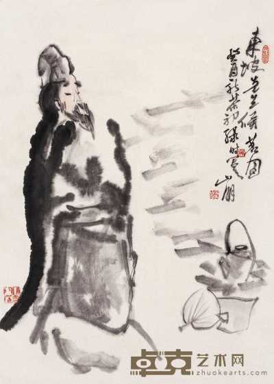 吴山明 癸酉（1993年）作  苏东坡 立轴 68×49cm